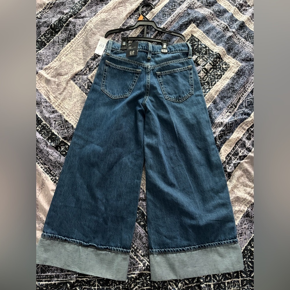 Gap Girls Boho Oversized Wide Leg Mid Rise Adjustable Waist Jeans Size 8 NWT - Picture 6 of 12